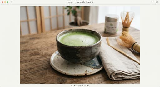 Aoarashi Daily Blend everyday matcha in a matte canister